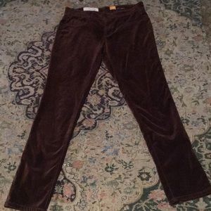 Anthropologie velvet skinny jeans